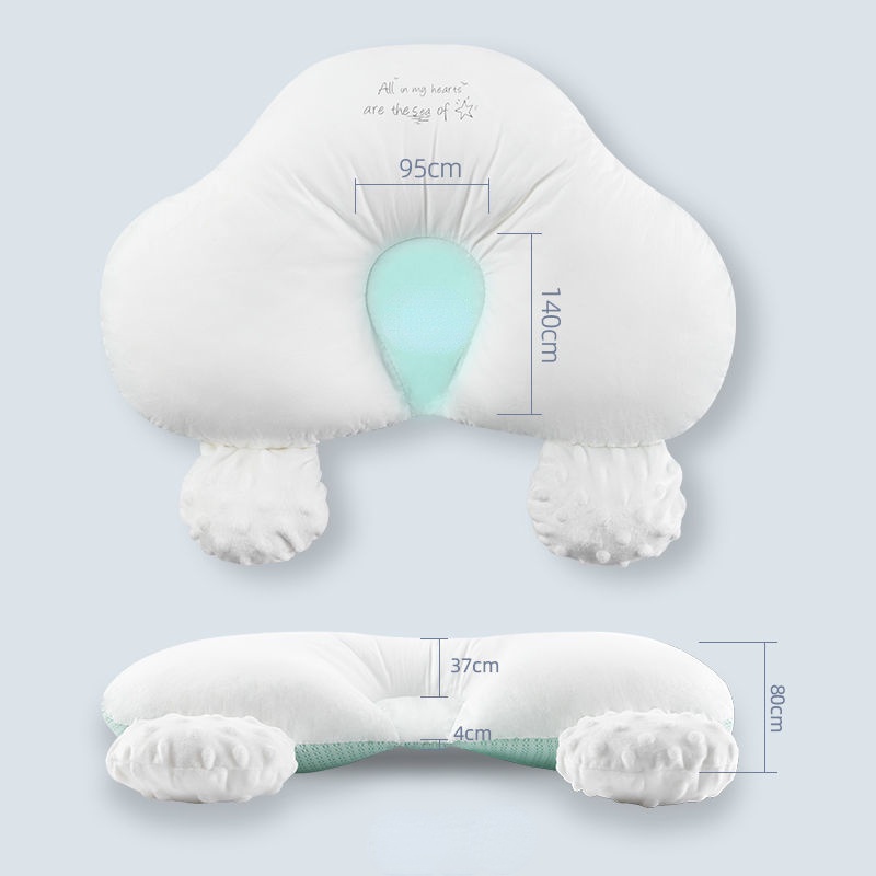 Gối Ngủ Cotton Da Lộn Thoáng Khí Hình Hoạt Hình 24 Giờ Dành Cho Trẻ Sơ Sinh