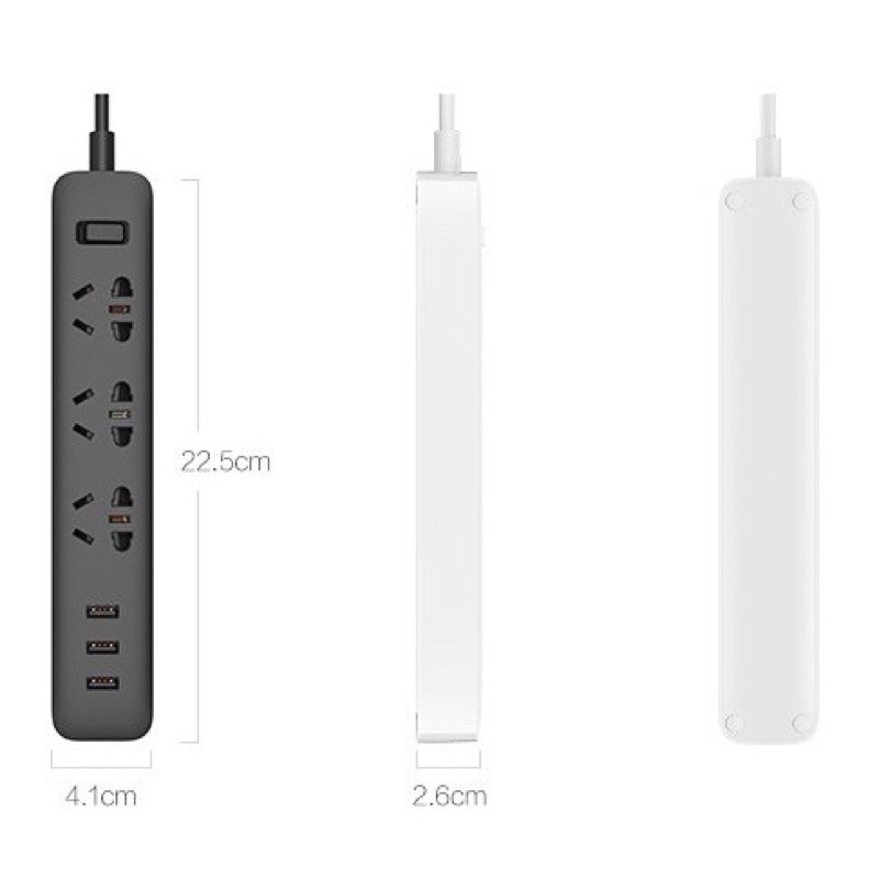 Ổ cắm điện Xiaomi Mi Power Strip đa chức năng 3 Cổng + 3 Usb hoặc 6 Cổng + 2 Usb