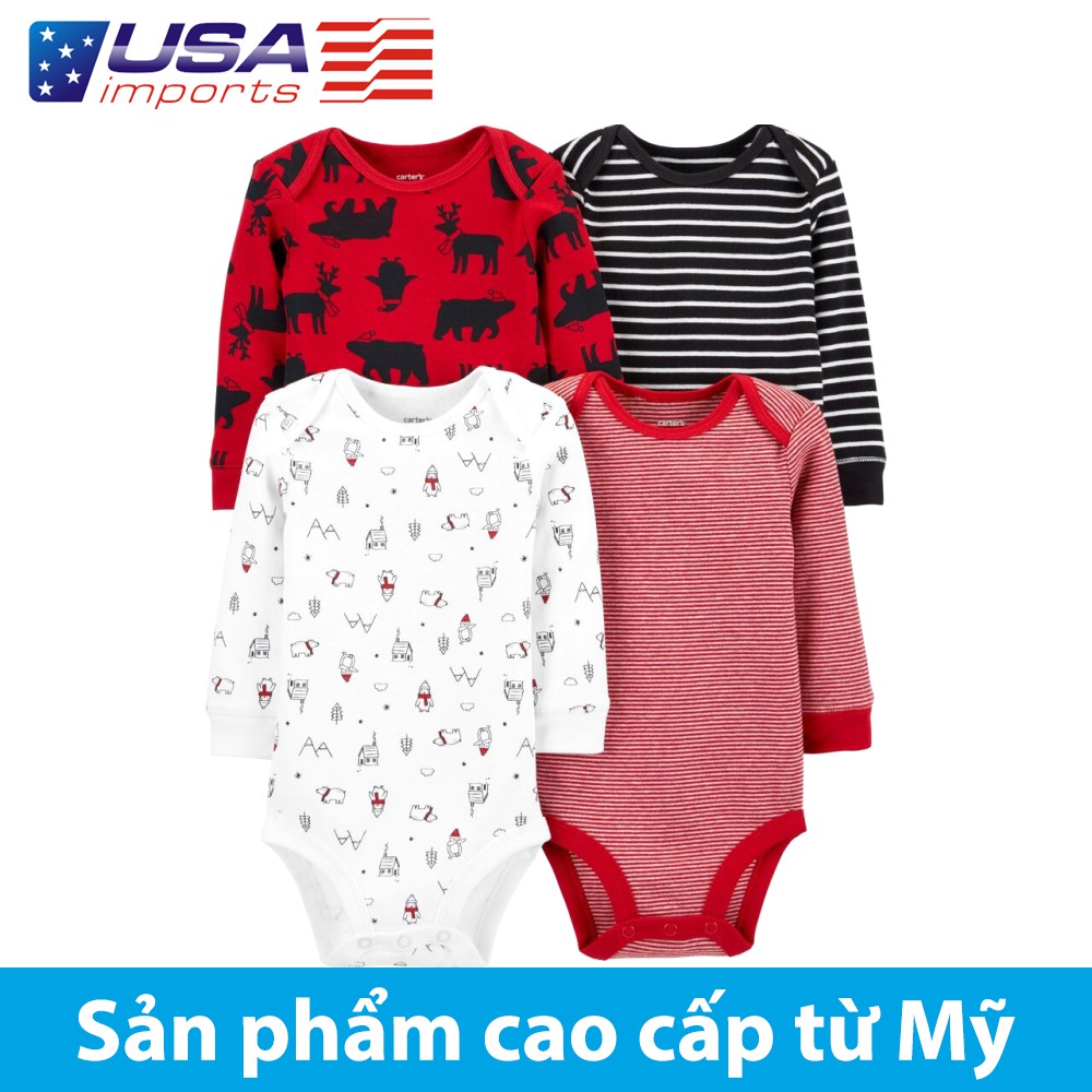 Set 4 áo liền quần tay dài Car-tờ Auth Từ Mỹ (18486310)