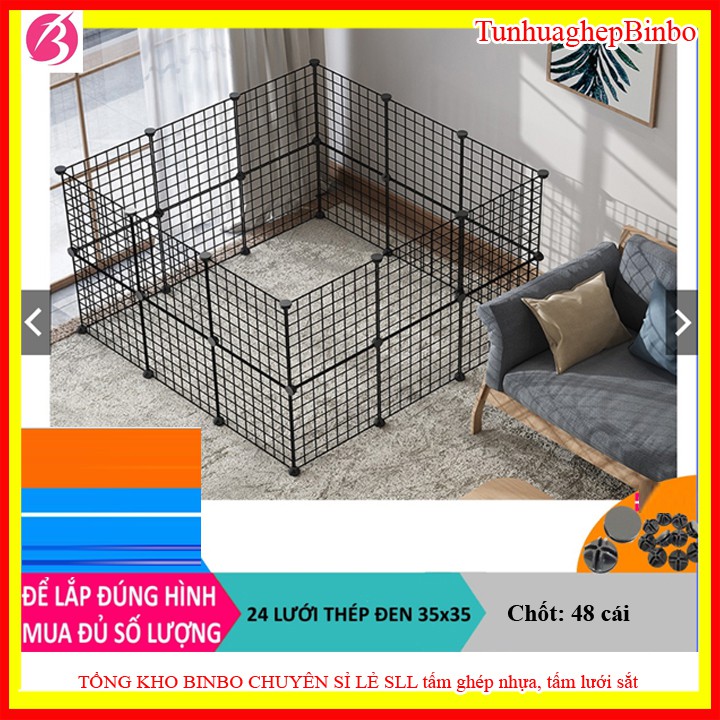 Tấm lưới ghép quây chuồng chó mèo, thú cưng 2-3 tầng