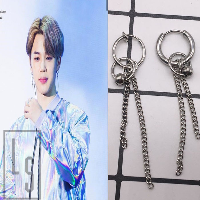 Khuyên BTS ARMY Jimin dây xích cao cấp - Sẵn hàng
