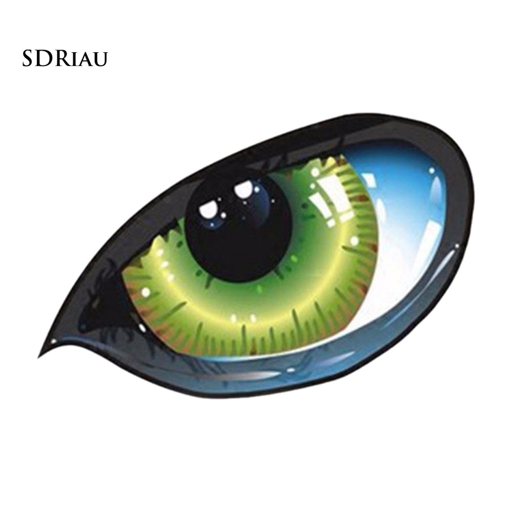 Miếng sticker dán kính chiếu hậu xe ô tô hình đôi mắt