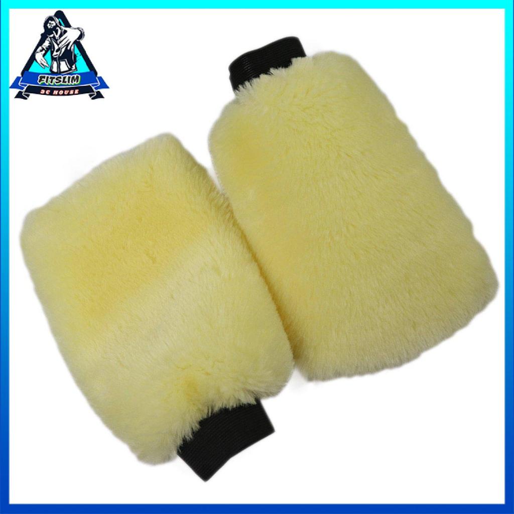 Găng Tay Rửa Xe Hai Mặt Bằng Len Nhung Dày