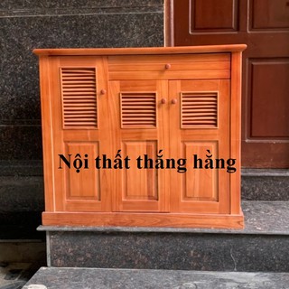 Tủ giầy gỗ xoan 3 cánh