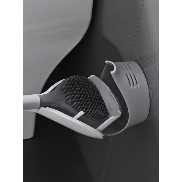 Bàn chải chà nhà vệ sinh/ bồn cầu bằng silicon không góc chết tiện dụng