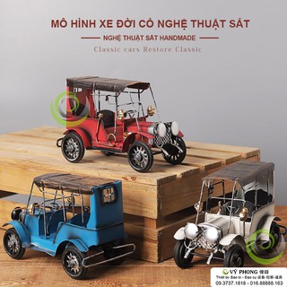 MÔ HÌNH XE Ô TÔ CỔ VINTAGE NGHỆ THUẬT SẮT HANDMADE ĐẠO CỤ CHỤP ẢNH SẢN PHẨM INS DDC-130a,b,c