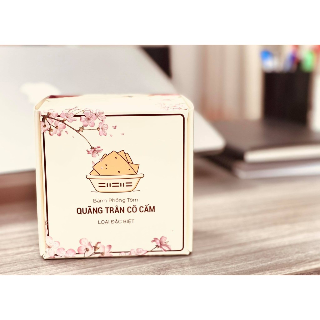 Bánh Phồng Tôm Quãng Trân Cô Cấm loại đặc biệt (hộp nhỏ 300 gram), phiên bản gói nhỏ tiện lợi