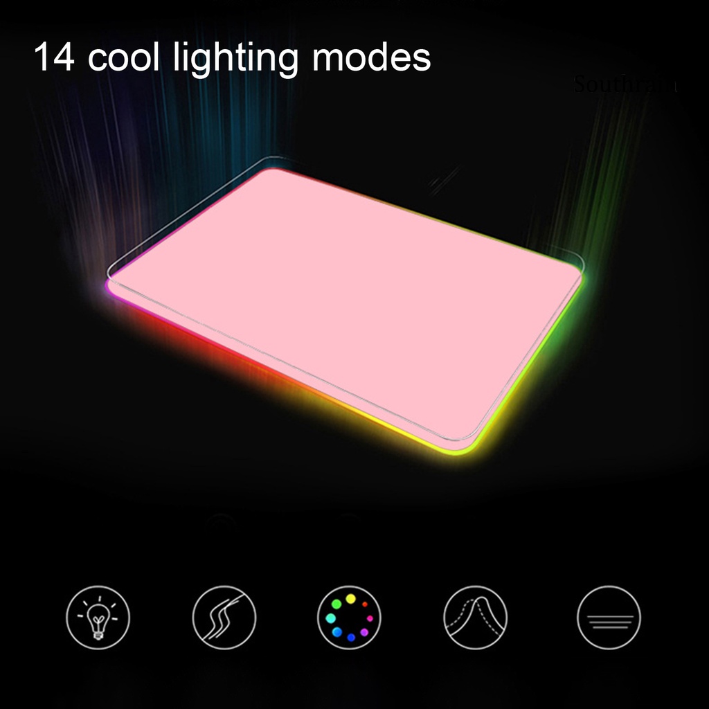 Thảm Lót Chuột Và Bàn Phím Cỡ Lớn Chống Trượt Có Đèn Led Rgb Nhiều Màu