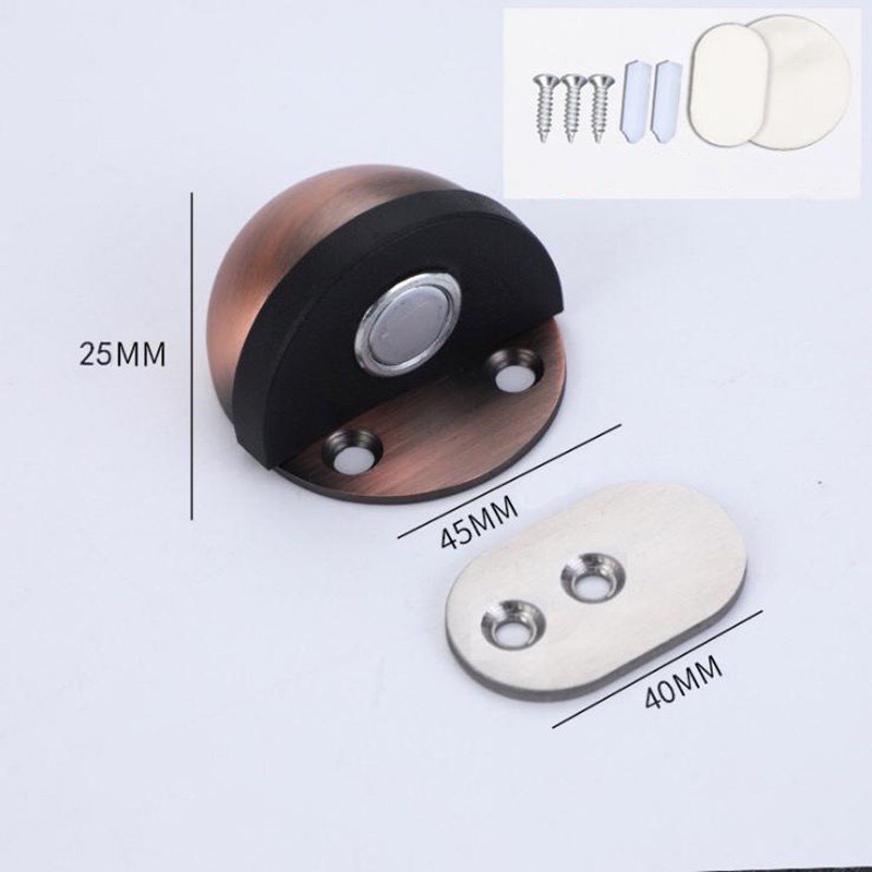 Chặn cửa bán nguyệt, chặn cửa nam châm giúp hạn chế va đập cho cánh cửa, an toàn - inox chuẩn, rất bền