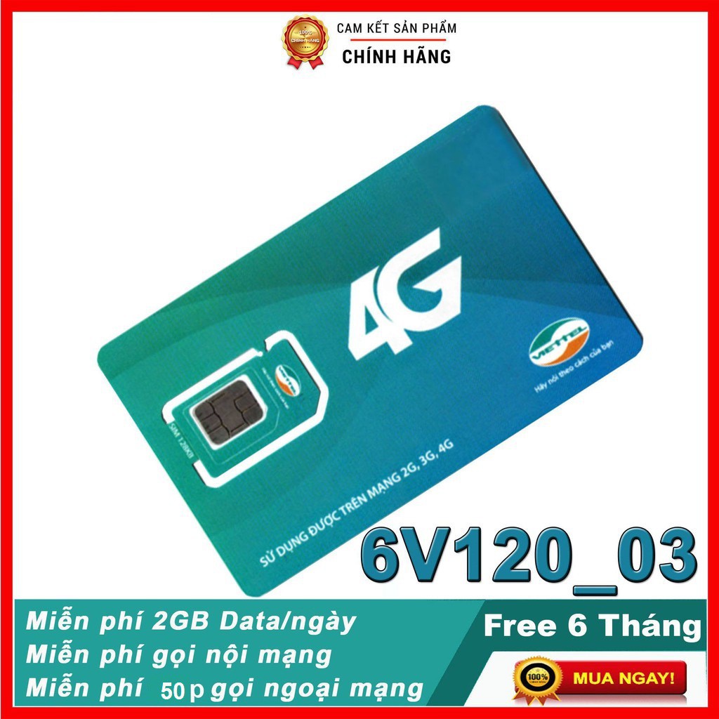 [ĐỦ THÁNG] Sim 4G Viettel trọn gói 1 năm, miễn phí nghe gọi không giới hạn, không cần nạp tiền duy trì, 60Gb data tháng