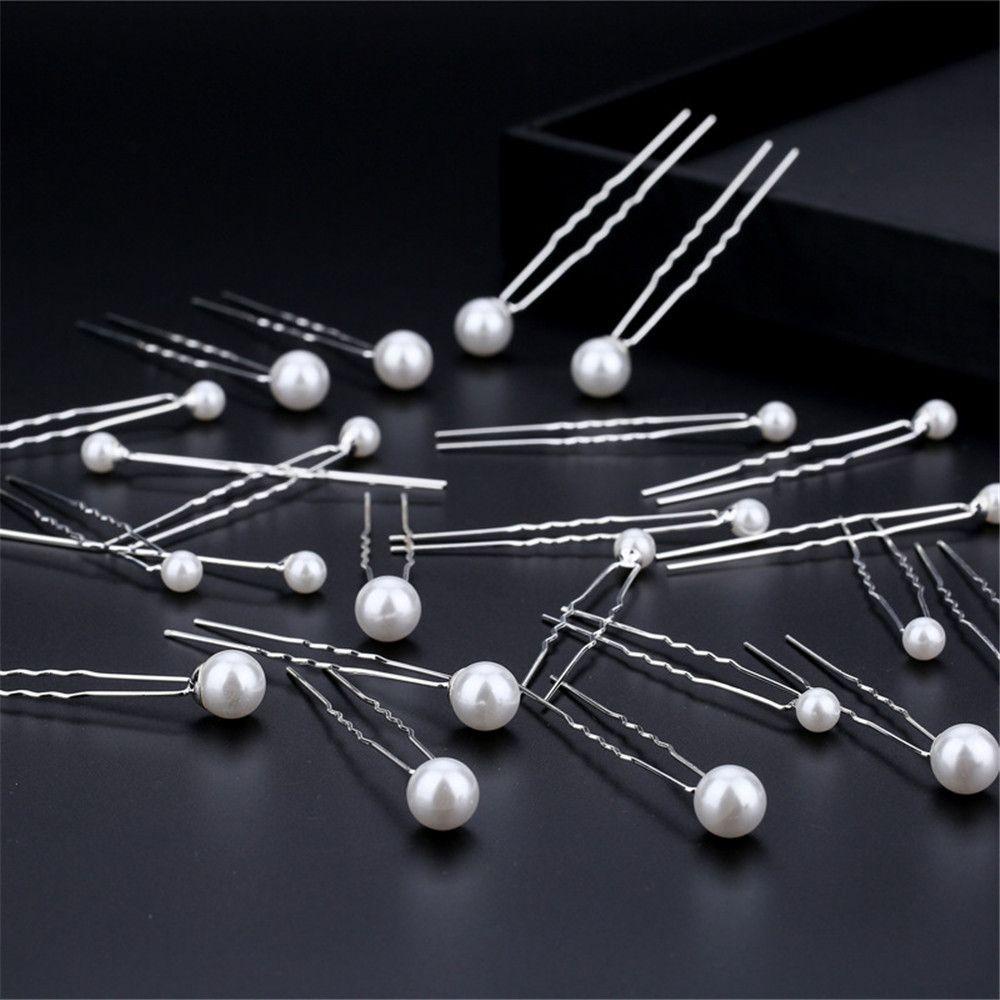 Hộp 20 Ghim Cài Tóc Ngọc Trai Trang Trí Tóc Cho Cô Dâu