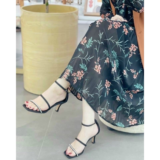 Giày sandal quai đá gót nhọn 7cm