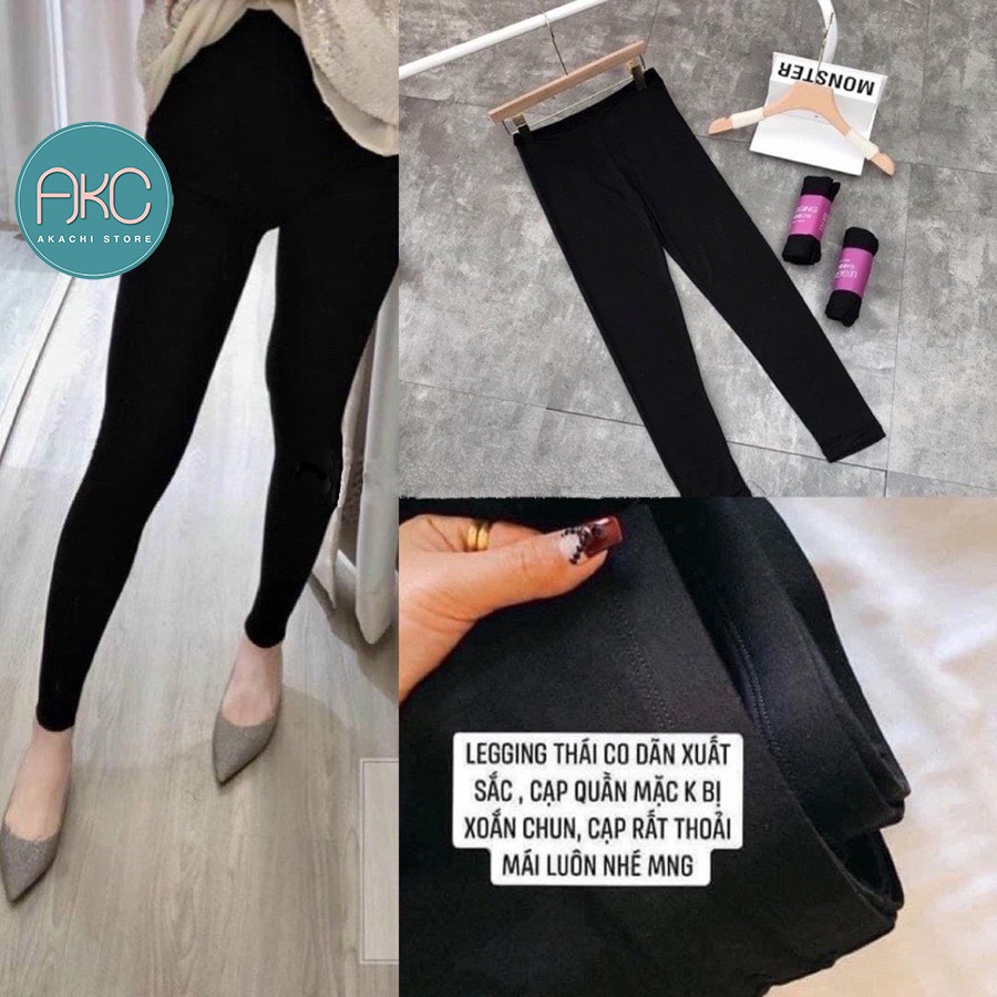 Quần Legging dài cotton thái Nâng Mông Cạp Cao Siêu Hot Siêu Co Giãn AKACHI – LG02 | BigBuy360 - bigbuy360.vn