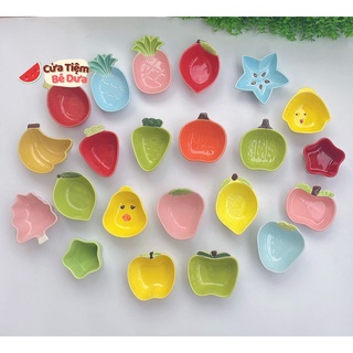 Bát Ăn Dặm Bát Gốm Sứ Cao Cấp Hình Thú, hoa Quả Cho Bé Ăn Dặm Kiểu Nhật Dưa Kids
