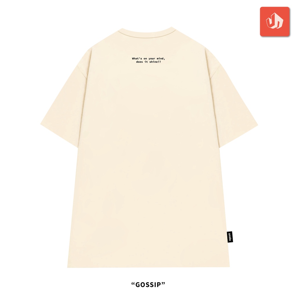 Áo Thun Unisex Undo Gossip Alone Màu Kem Vàng 100% Standard Cotton - Local Brand Chính Hãng
