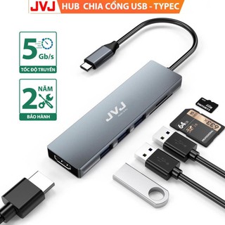 Mua Hub type C USB C6 JVJ 6 trong 1 đa năng cổng chuyển đổi chia cổng USB 3.0 tốc độ 500Mb/s SD  TF  4K HDMI cho MacBook lap