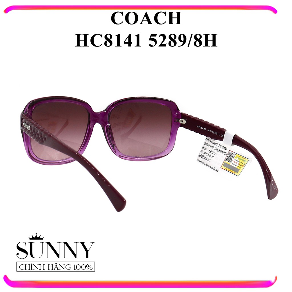 Kính mát Coach  8141 chính hãng Italy, bảo hành toàn quốc