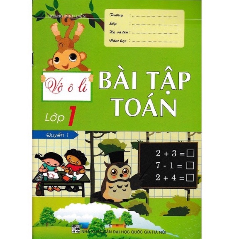 Sách - Vở Ô Li Bài Tập Toán Lớp 1 (Quyển 1)