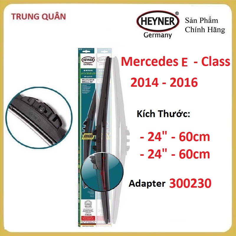Cần Gạt Mưa Mercedes E-Class 2014-2016, Bộ gạt mưa mềm Heyner Germany Chính Hãng Cho Mercedes E-Clas