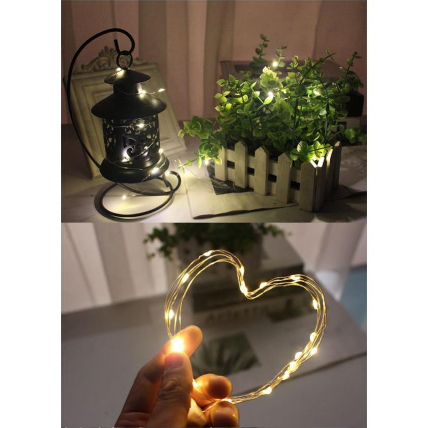Đèn Led Dây Fairy Light Đom Đóm 3 Chế Độ Nháy - Sẵn Pin - Dài 1m, 2m và 3m