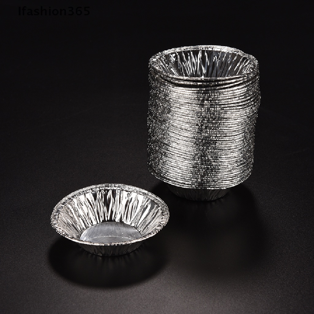 50 Khuôn giấy nhôm dùng một lần làm bánh tart trứng chất lượng cao