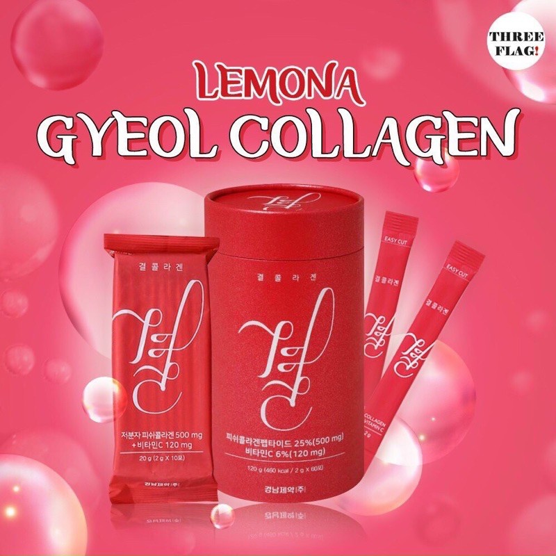 [HÀNG MỚI VỀ] Bột Uống Lemona Gyeol collagen Bổ Sung Collagen Hàn Quốc Hôp 60 gói