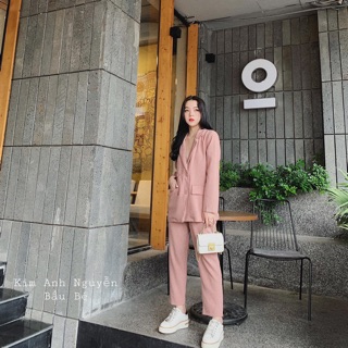 Set vest hồng