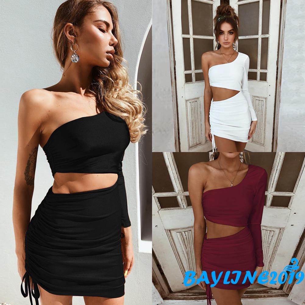 Váy ôm dáng hở vai kiểu dáng thời trang quyến rũ cho nữ