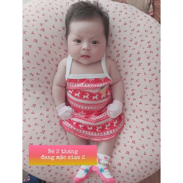Bộ 2 dây, đồ bé sơ sinh, bộ chip thun, đồ bộ em bé gái từ 4kg - 7kg và 8kg - 10kg ChangChang Baby