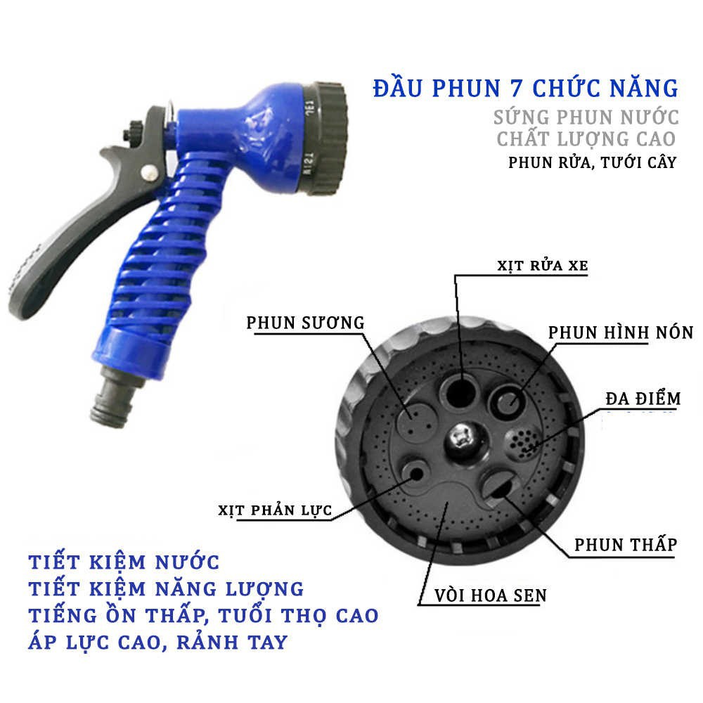 Vòi Xịt Giãn Nở Thông Minh 15m