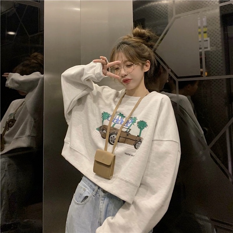 Áo thun nữ tay dài hở vai thời trang xuân thu