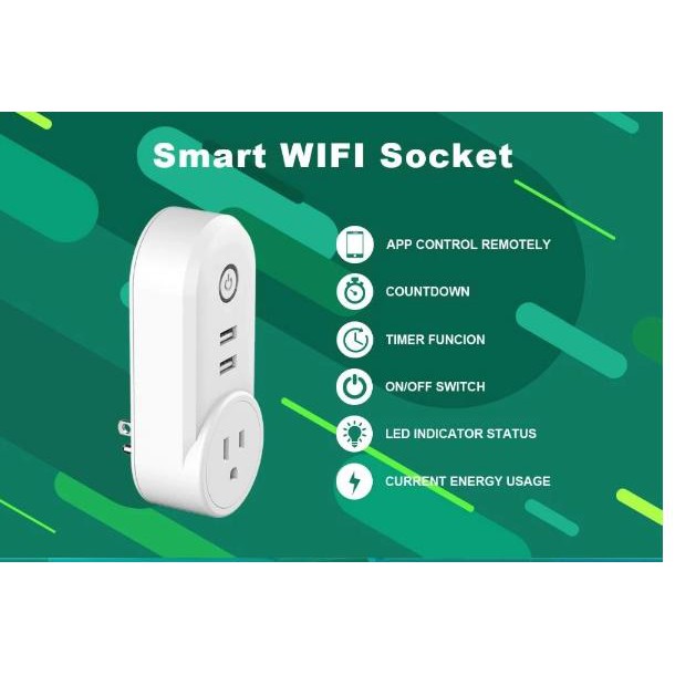 Ổ cắm WIFI 2 cổng USB công suất lớn 16A