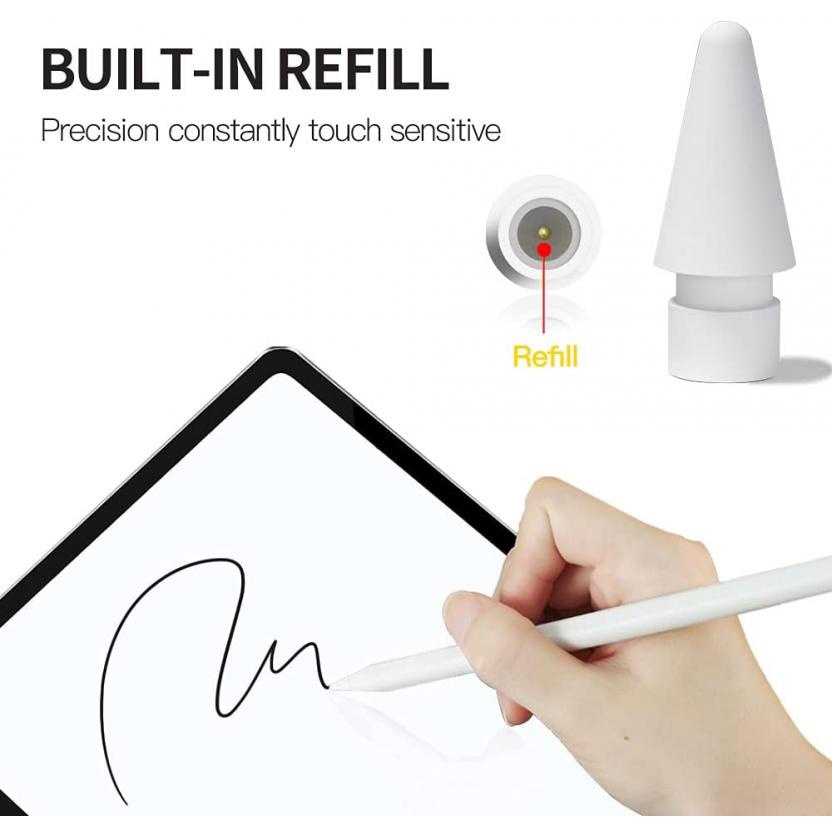 Đầu bút cảm ứng ANKNDO thay thế thích hợp cho iP Pencil thế hệ thứ 1 và 2