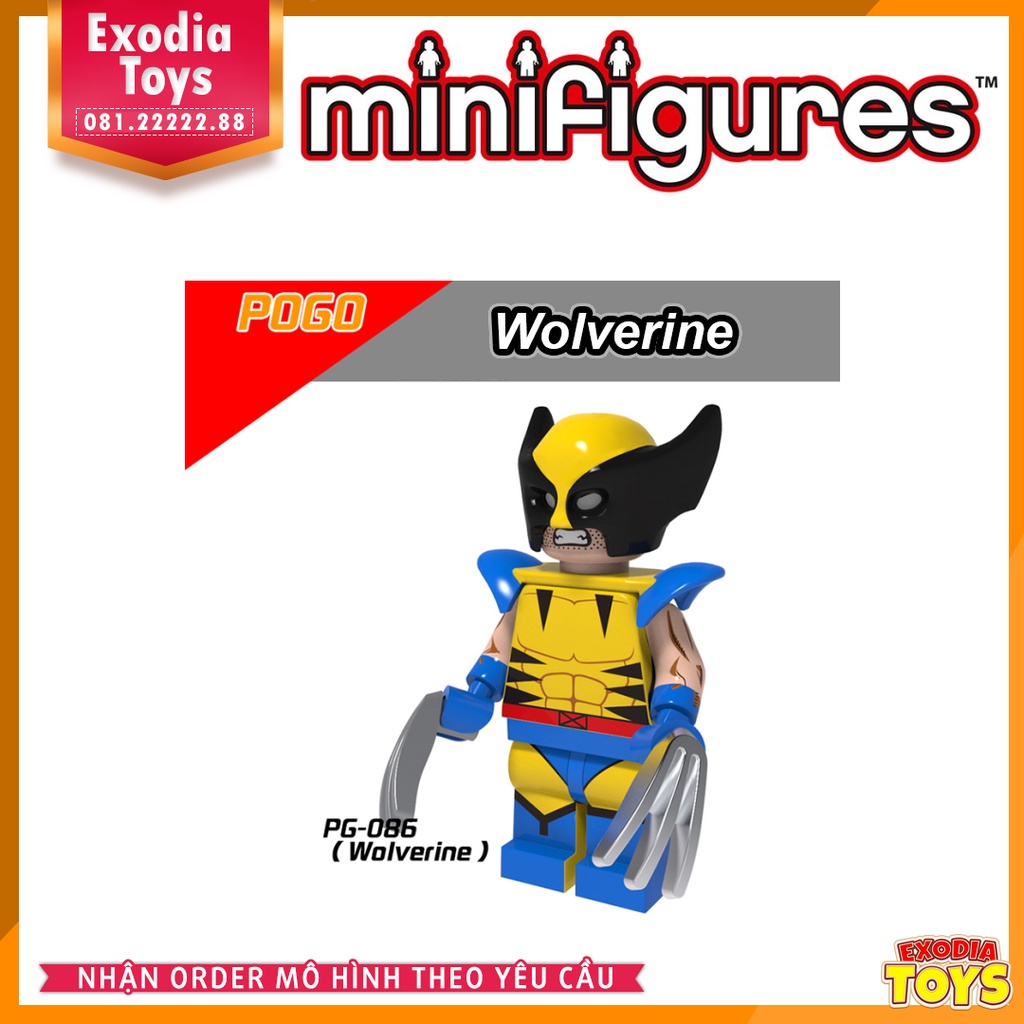 Xếp hình minifigure siêu anh hùng Dị Nhân X-Men - Đồ Chơi Lắp Ghép Sáng Tạo  - POGO 8019