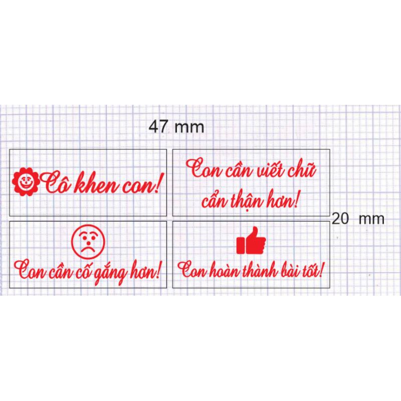 Combo 4 dấu mặt 20× 47mm