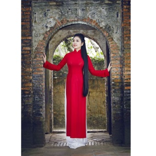 Áo dài lụa cao cấp kèm quần phi