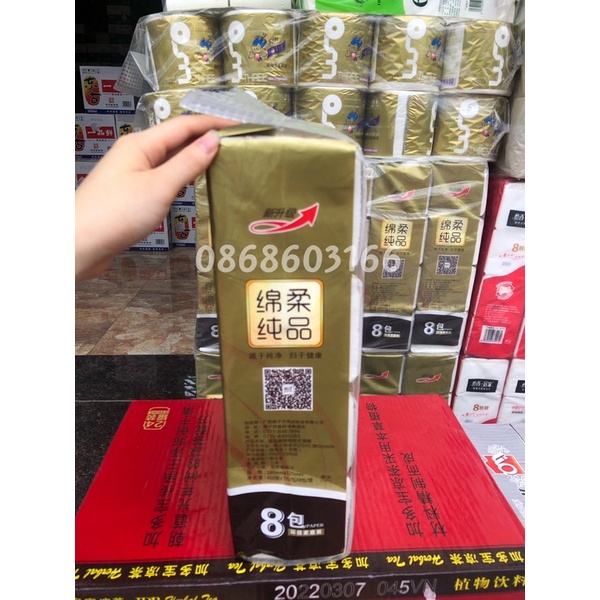 Khăn Giấy Rút, Giấy Ăn Nâu Đồng Hàng NK Cao Cấp TQ 450tờ/1gói Giấy Trắng