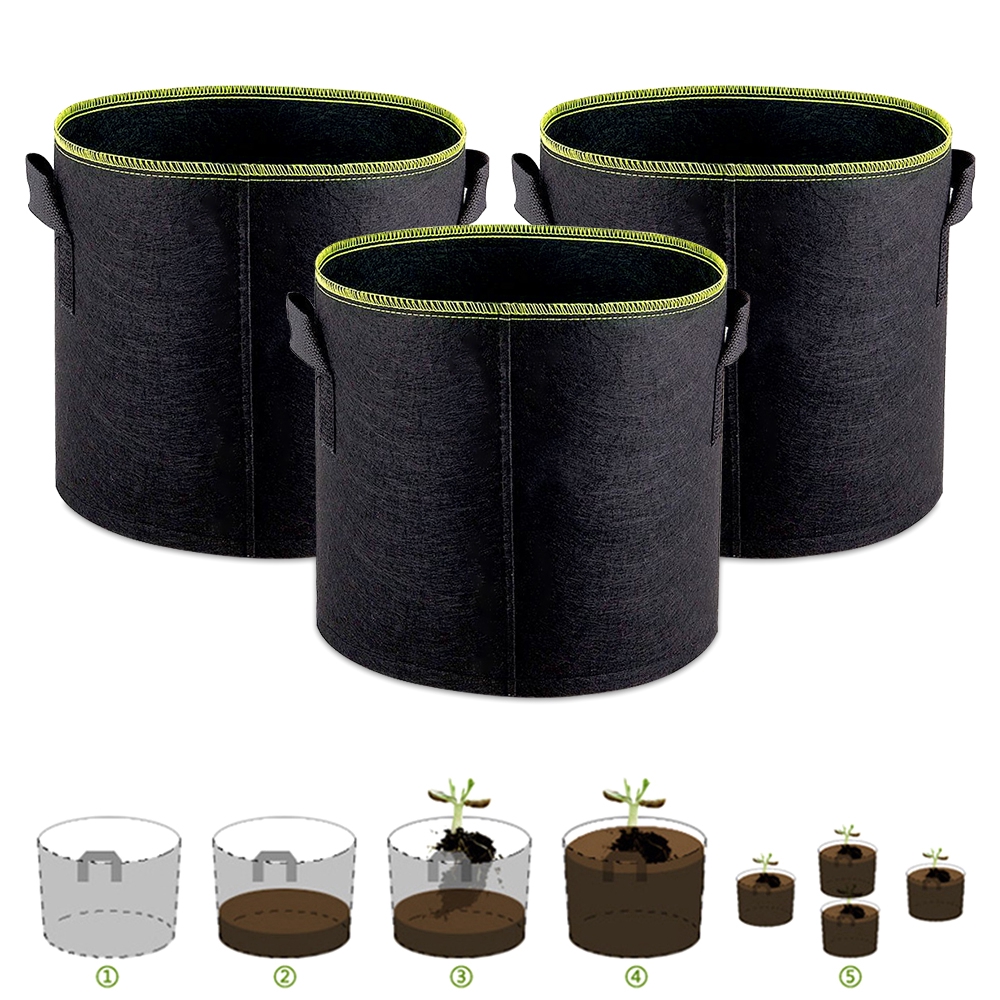 FASHYUNER Túi trồng cây hình trụ bằng vải nỉ chất lượng