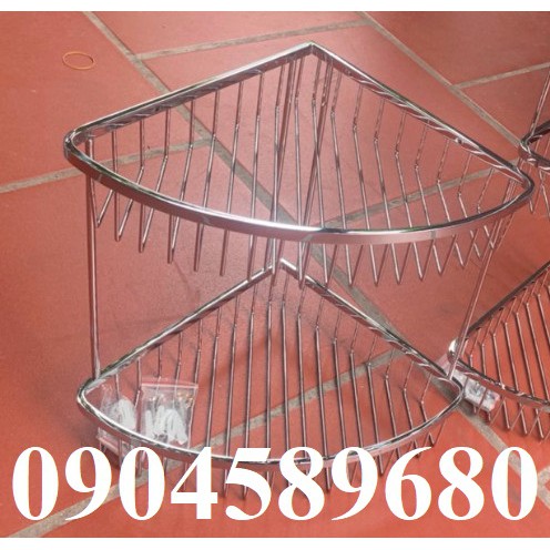 Kệ góc 2 tầng Đồng mạ Crom bóng DL200-2 , nhập khẩu nguyên chiếc Hàn Quốc