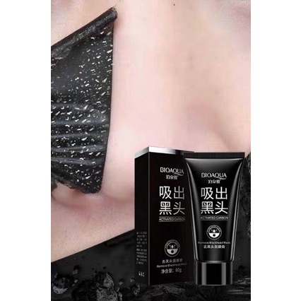 Tuýp gel lột mụn đầu đen than tre Bioaqua 60g lột sạch mụn cám mụn đầu đen bụi bẩn hiệu quả nội địa Trung