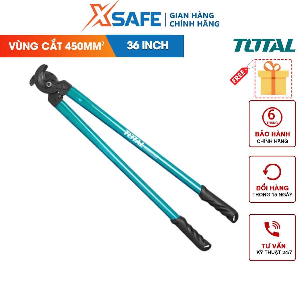 Kìm cắt cáp điện TOTAL THT115362 36 inch, đầu kềm 65Mn chịu nhiệt tốt, dùng cắt cáp nhôm và đồng [CHÍNH HÃNG] [XSAFE]