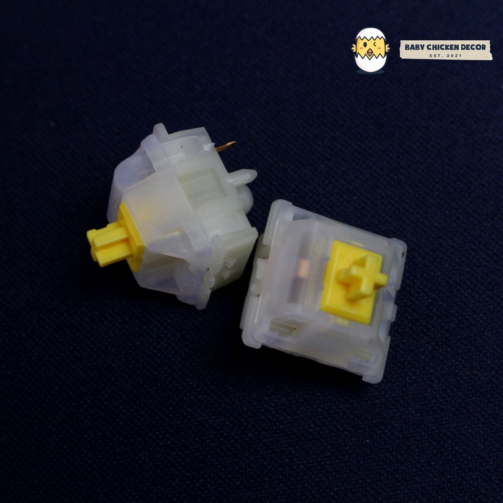 Switch bàn phím cơ Gateron Milky Yellow Pro (5 pin or 5 chân)