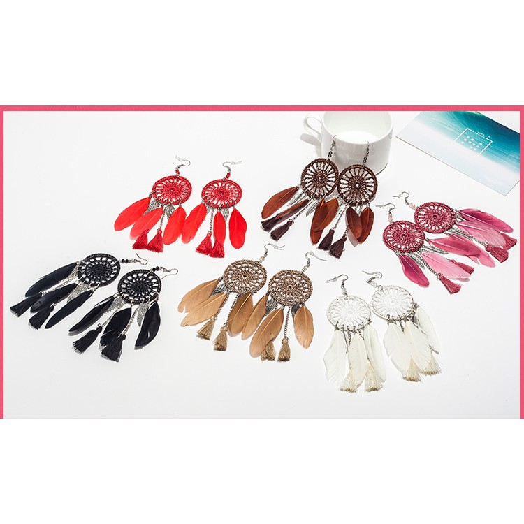 Bông tai LÔNG VŨ DreamCatcher Siêu Xinh MS: BT1 - Hưng Long PC