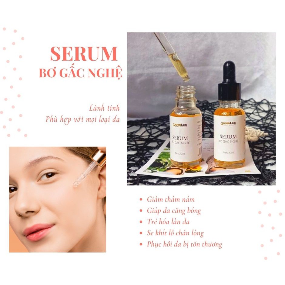 Serum bơ gấc nghệ Greenlab - Mang lại vẻ đẹp trắng hồng