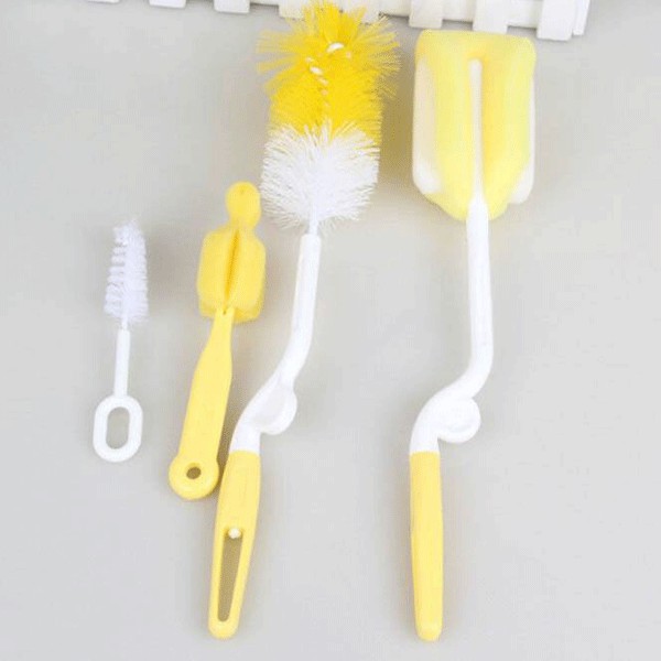 Bộ Cọ Rửa Bình Sữa, Núm Ty, Cốc 4 Chi Tiết