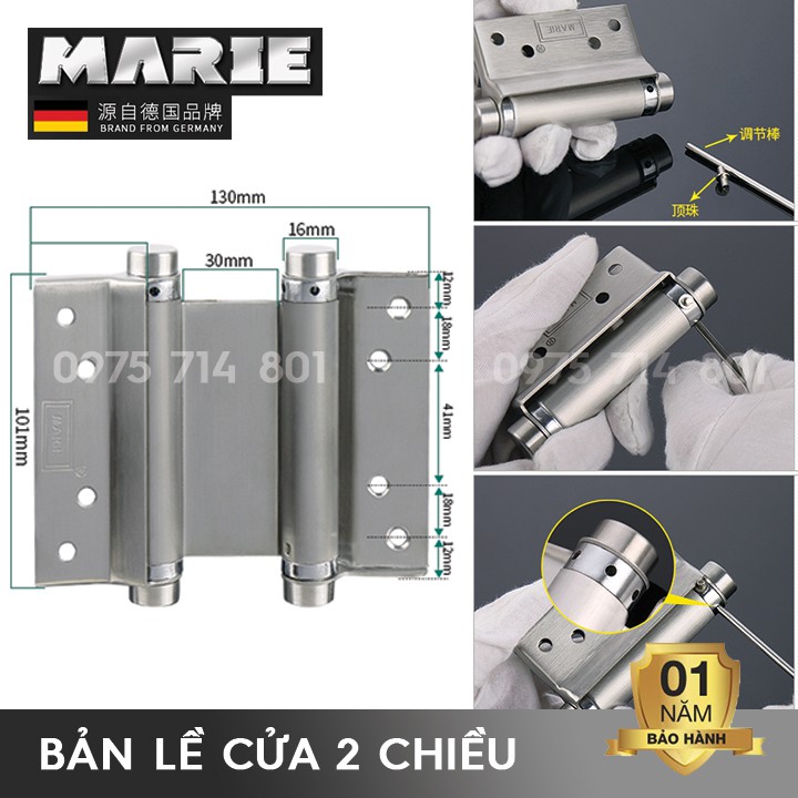 Bản lề 2 chiều kép inox 3inch 4inch 5inch 6inch tải 5-25kg / tay phụ kiện Marie chính hãng - Hàng Cao cấp