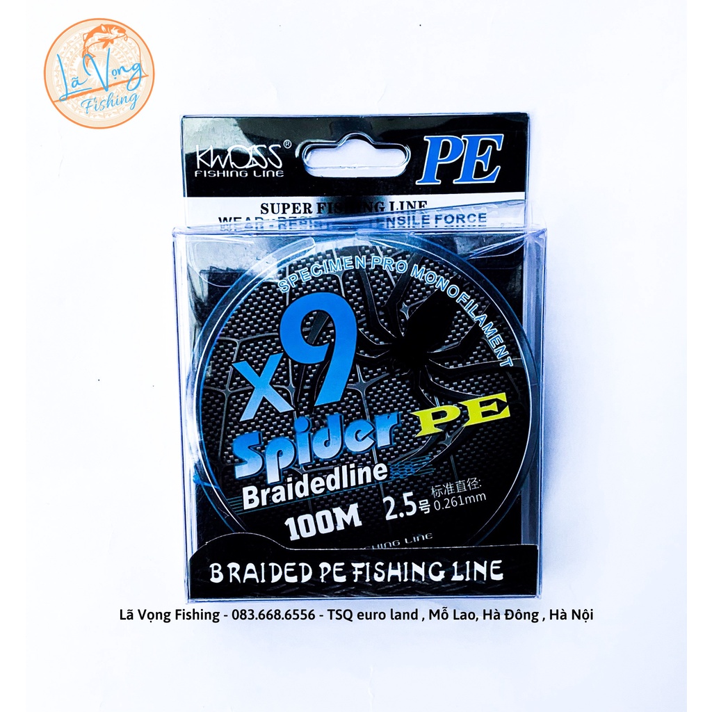 Dù PE X9 Spider Chuyên câu Lục, câu Đài , câu Lure