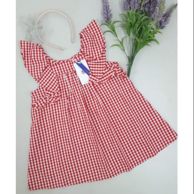 Đầm bé gái, váy caro tay bèo điệu đà hàng thiết kế siêu xinh cho bé