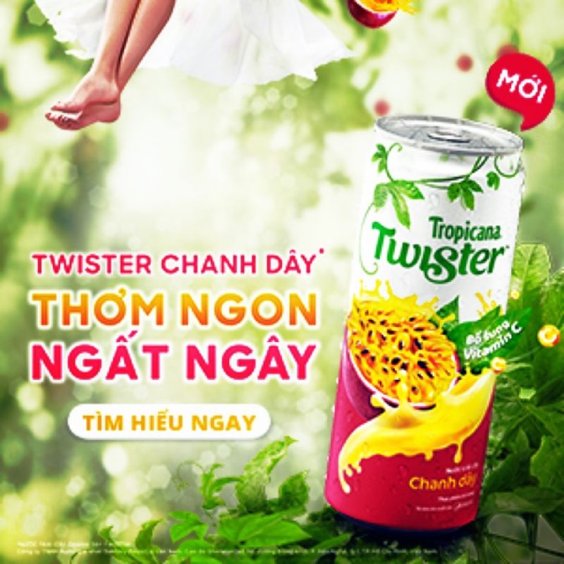 [Freeship70k] Thùng 24 lon Twister chanh dây táo 320ml/ Thùng 24 lon Twister cam 320ml