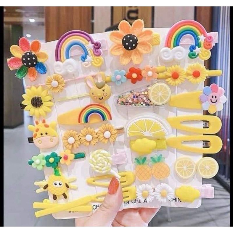 Sét 14 kẹp tóc dễ thương cho bé gái